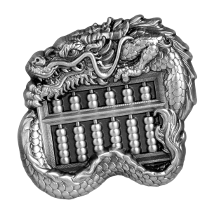 CHINESE DRAGON ABACUS 1 Oz Silver Coin 5000 Francs Chad 2023 - Coins & More - Chad