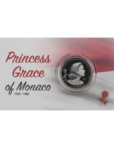 GRACE KELLY 40th Anniversary 1 Oz Silver Coin 5$ Samoa 2022