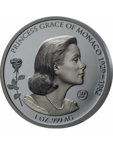 GRACE KELLY 40th Anniversary 1 Oz Silver Coin 5$ Samoa 2022