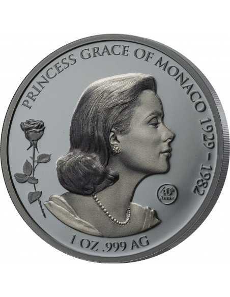 GRACE KELLY 40th Anniversary 1 Oz Silver Coin 5$ Samoa 2022