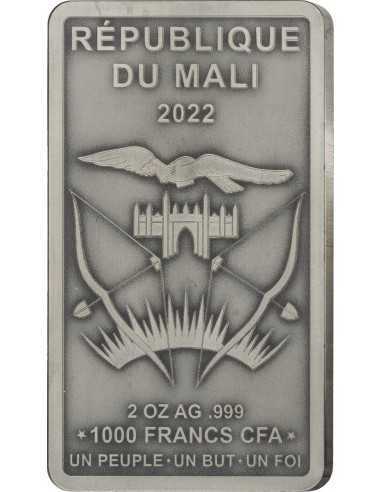 ICONS OF HERITAGE Egypt 2 Oz Silver Coin 1000 Francs Mali 2022 - Coins & More - Africa