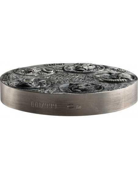 COMPLETER Big Five Mauquoy 5 Oz Silver Coin 5000 Francs Ivory Coast 2022 - Coins & More - Costa d'Avorio