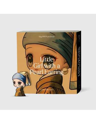 LITTLE GIRL WITH A PEARL EARRING Silver Coin 1500 Francs Chad 2023