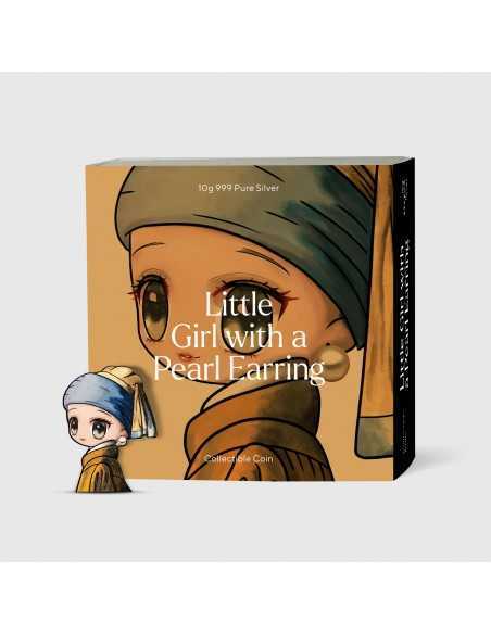 LITTLE GIRL WITH A PEARL EARRING Silver Coin 1500 Francs Chad 2023