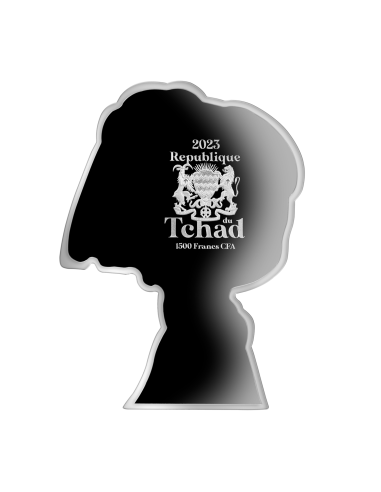 LITTLE GIRL WITH A PEARL EARRING Silver Coin 1500 Francs Chad 2023