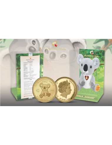 KOALA "DARIAN" PLUSH My Goldheart Family Gold Coin 10$ Solomon Islands 2022 - Coins & More - Isole Salomone