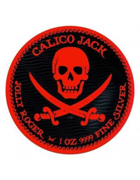 CALICO JACK Jolly Roger Cyber Red Pirates 1 Oz Silver Coin 2$ Niue 2022 - Coins & More - Niue