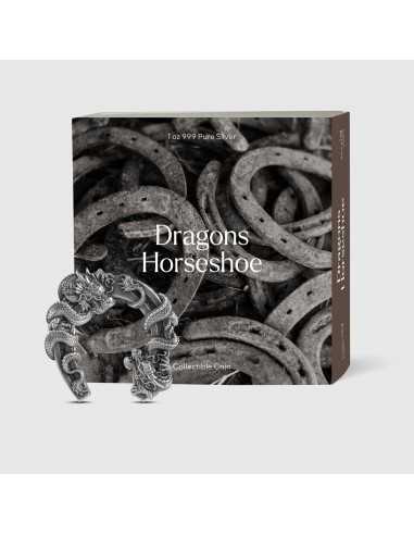 DRAGONS HORSESHOE 1 Oz Silver Coin 5000 Francs Chad 2023