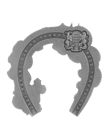 DRAGONS HORSESHOE 1 Oz Silver Coin 5000 Francs Chad 2023