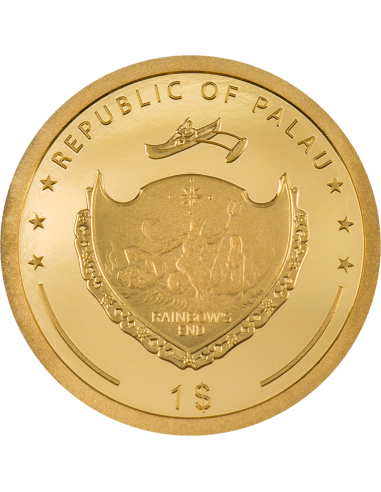 GOLD LUCK Four Leaf Clover Gold Coin 5$ Palau 2023 - Coins & More - Palau