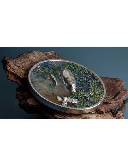 HIPPOS Private Split Views 1 Oz Silver Coin 5$ Palau 2023 - Coins & More - Palau