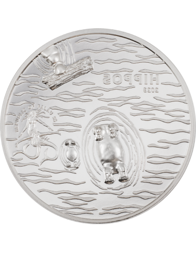 HIPPOS Private Split Views 1 Oz Silver Coin 5$ Palau 2023 - Coins & More - Palau