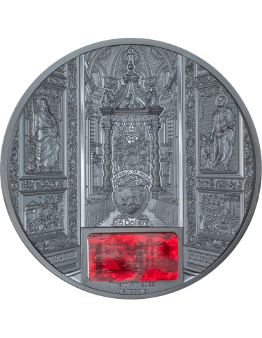 SAN PIETRO IN VATICANO Tiffany Art 5 Oz Silver Coin 25$ Palau 2022 - Coins & More - Palau