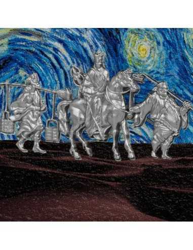 JOURNEY TO THE WEST ON A STARRY NIGHT 2 Oz Silver Coin 10000 Francs Chad 2023 - Coins & More - Chad