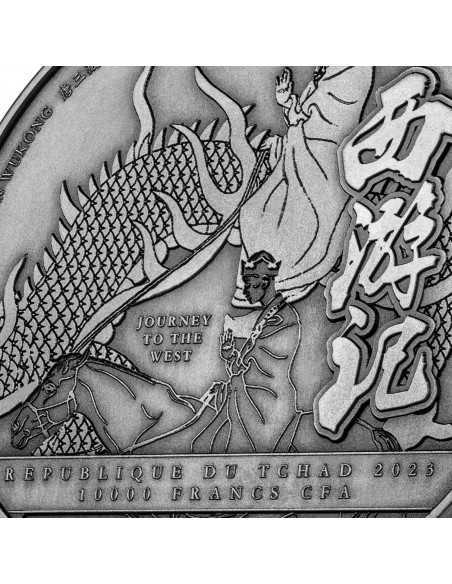 JOURNEY TO THE WEST ON A STARRY NIGHT 2 Oz Silver Coin 10000 Francs Chad 2023 - Coins & More - Chad