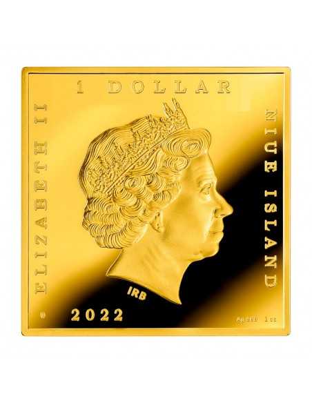 SUPPER AT EMMAUS Caravaggio 450th Anniversary 1 Oz Silver Coin 1$ Niue 2022 - Coins & More - Niue