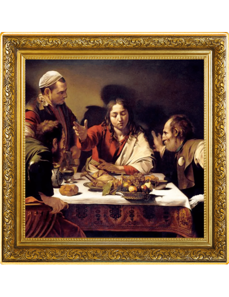 SUPPER AT EMMAUS Caravaggio 450th Anniversary 1 Oz Silver Coin 1$ Niue 2022 - Coins & More - Niue