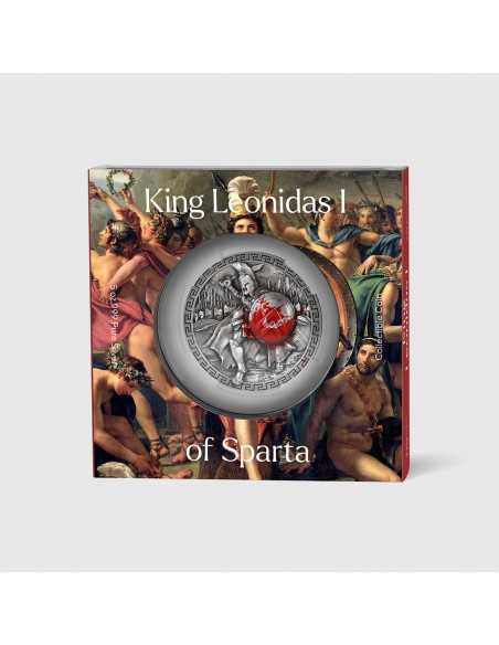 KING LEONIDAS I OF SPARTA 5 Oz Silver Coin 25000 Francs Chad 2023 - Coins & More - Tchad