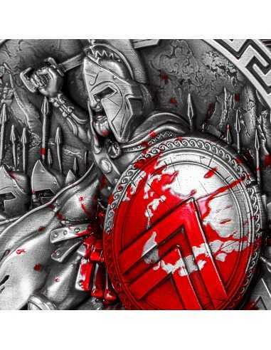 KING LEONIDAS I OF SPARTA 5 Oz Silver Coin 25000 Francs Chad 2023 - Coins & More - Tchad