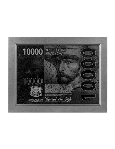 STARRY NIGHT OVER THE RHONE by Vincent Van Gogh 2 Oz Silver Coin 10000 Francs Chad 2022 - Coins & More - Niue