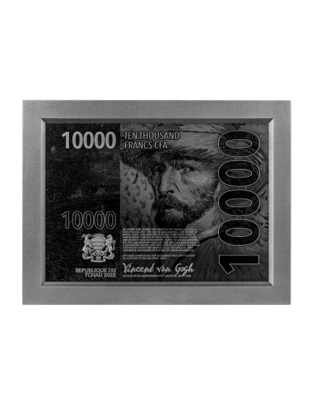 STARRY NIGHT OVER THE RHONE by Vincent Van Gogh 2 Oz Silver Coin 10000 Francs Chad 2022 - Coins & More - Niue