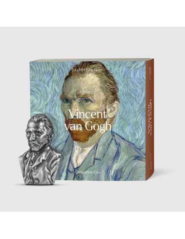 VINCENT VAN GOGH Shaped 2 Oz Silver Coin 10000 Francs Chad 2023 - Coins & More - Chad