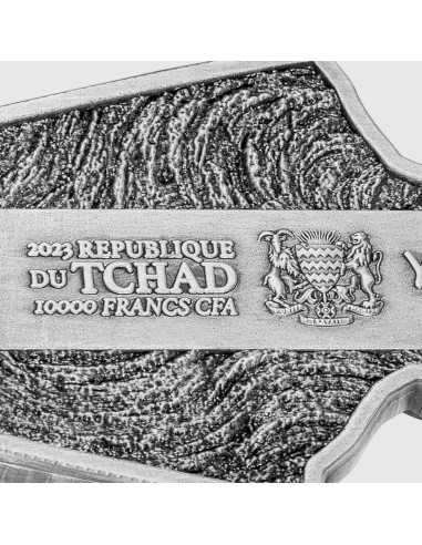 VINCENT VAN GOGH Shaped 2 Oz Silver Coin 10000 Francs Chad 2023 - Coins & More - Chad