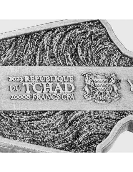 VINCENT VAN GOGH Shaped 2 Oz Silver Coin 10000 Francs Chad 2023 - Coins & More - Chad