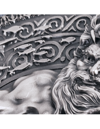 POSEIDON The Great Greek Mythology 3 Oz Silver Coin 3000 Francs Cameroon 2022 - Coins & More - Cameroon