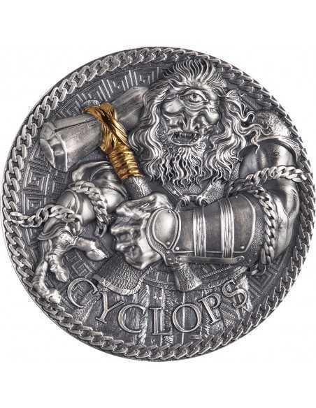 CYCLOPS The Great Greek Mythology 1 Oz Silver Coin 1000 Francs Cameroon 2022 - Coins & More - Cameroon