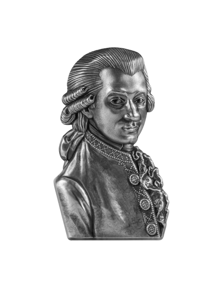 WOLFGANG AMADEUS MOZART Shaped 2 Oz Silver Coin 10000 Francs Chad 2023 - Coins & More - Tchad