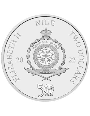 GODFATHER 50th Anniversary 1 Oz Silver Enameled Coin 2$ Niue 2022 - Coins & More - Niue