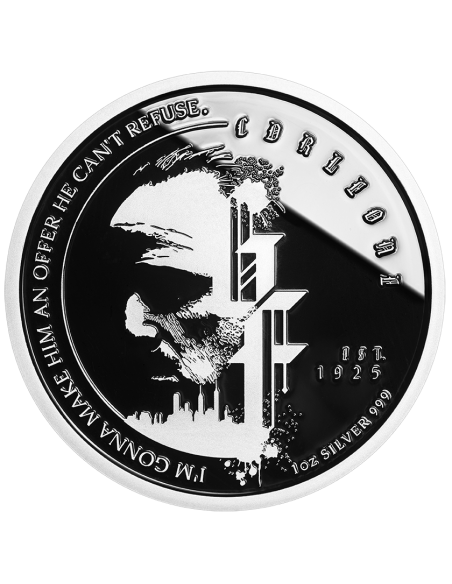 GODFATHER 50th Anniversary 1 Oz Silver Enameled Coin 2$ Niue 2022 - Coins & More - Niue