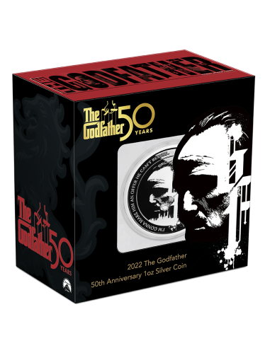 GODFATHER 50th Anniversary 1 Oz Silver Enameled Coin 2$ Niue 2022 - Coins & More - Niue
