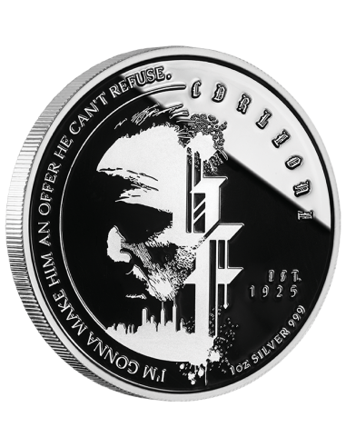 GODFATHER 50th Anniversary 1 Oz Silver Enameled Coin 2$ Niue 2022 - Coins & More - Niue