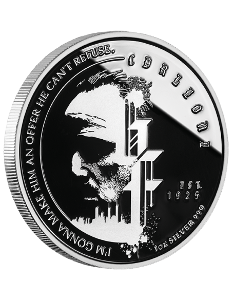 GODFATHER 50th Anniversary 1 Oz Silver Enameled Coin 2$ Niue 2022 - Coins & More - Niue