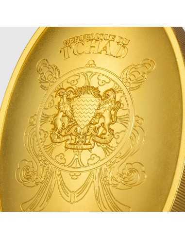 THOUSAND ARMS GUANYIN Gilded 5 Oz Silver Coin 25000 Francs Chad 2023 - Coins & More - Chad