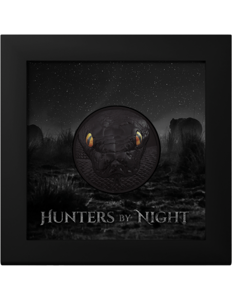 PYTHON Hunters By Night 2 Oz Silver Coin 10$ Palau 2022 - Coins & More - Palau
