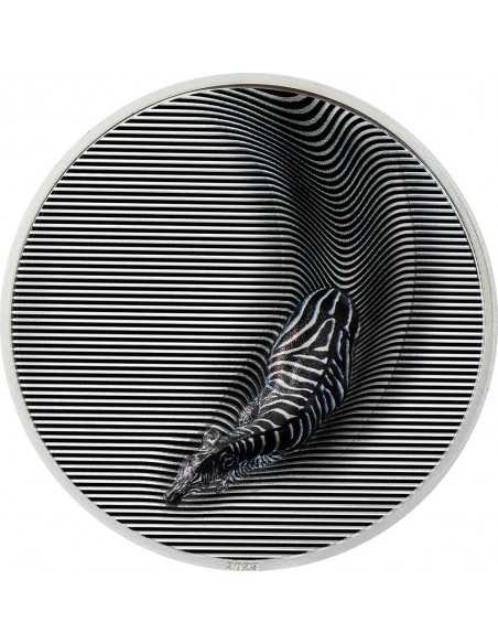 ZEBRA Camouflage of Nature 3 Oz Silver Coin 20$ Palau 2023 - Coins & More - Palau