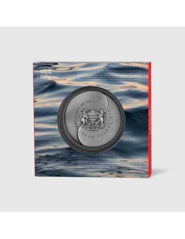 KOI AND DRAGONS 2 Oz Silver & 11.5 Oz Copper Coin 10000 Francs Chad 2023 - Coins & More - Tchad