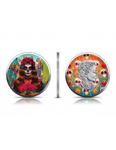 DIA DE LOS MUERTOS Glow in Dark Set 3 x 1 Oz Silver coin 5$ Canada 2022 - Coins & More - Canada