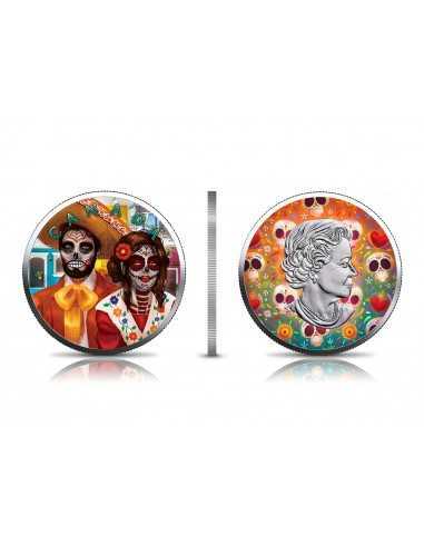 DIA DE LOS MUERTOS Glow in Dark Set 3 x 1 Oz Silver coin 5$ Canada 2022 - Coins & More - Canada