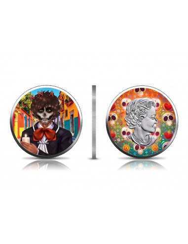 DIA DE LOS MUERTOS Glow in Dark Set 3 x 1 Oz Silver coin 5$ Canada 2022 - Coins & More - Canada