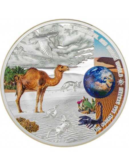 DESERT Our Earth Ecosystems 2 Oz Silver Coin 10$ Palau 2022 - Coins & More - Palau