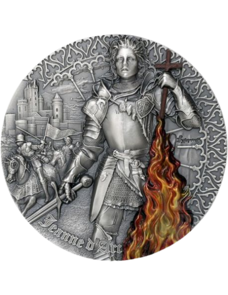 JEANNE D'ARC Heroines 2 Oz Silver Coin 5$ Niue 2022 - Coins & More - Niue
