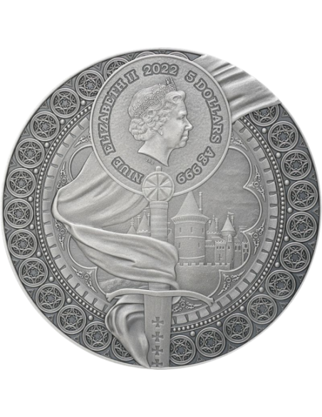 JEANNE D'ARC Heroines 2 Oz Silver Coin 5$ Niue 2022 - Coins & More - Niue