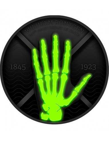 WILHELM RONTGEN DEATH 100th Anniversary Silver Coin 500 Francs CFA Cameroon 2023