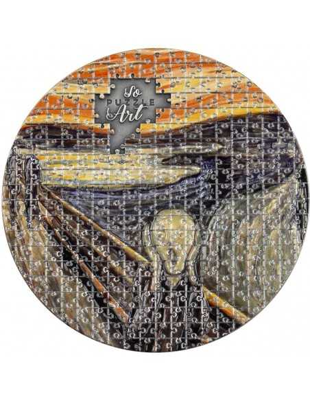 THE SCREAM By Edvard Munch So Puzzle Art 3 Oz Silver Coin 3000 Francs Cameroon 2022 - Coins & More - Cameroun