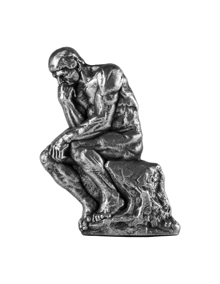 THINKER by Auguste Rodin Shaped 3 Oz Silver Coin 15000 Francs Chad 2023 - Coins & More - Tchad