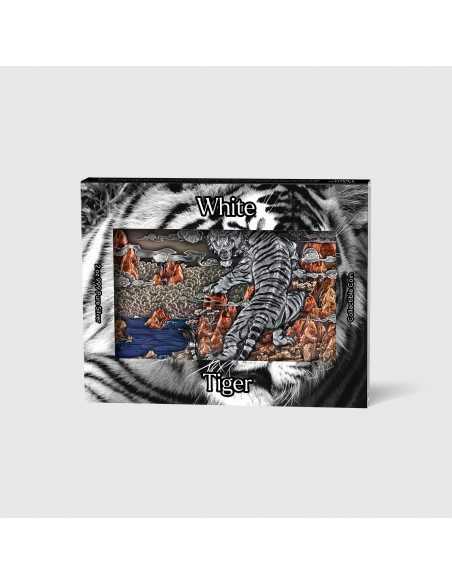 WHITE TIGER 2 Oz Silver & 33.5Oz Copper Coin 10000 Francs Chad 2022 - Coins & More - Tchad